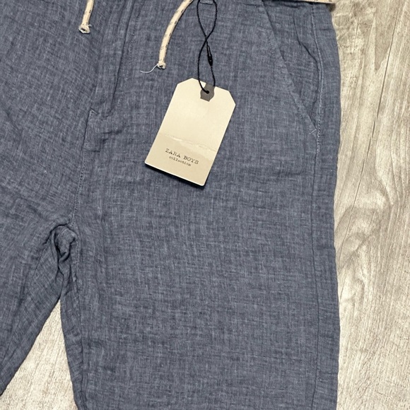 Zara Boys Youth 11/12 Large Shorts Chino Khakis Navy Blue Adjustable Stretch NWT - Picture 5 of 12